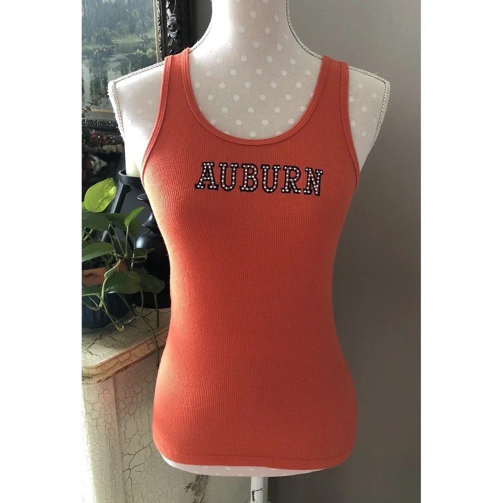 Auburn Tiigers Razorback Tank Tops 3 Blue Orange & White 2 Fitted S/M 1 Loose M